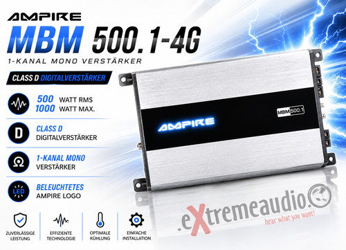 Ampire mbm500 1 kanal - ampire, mbm500.1-4g